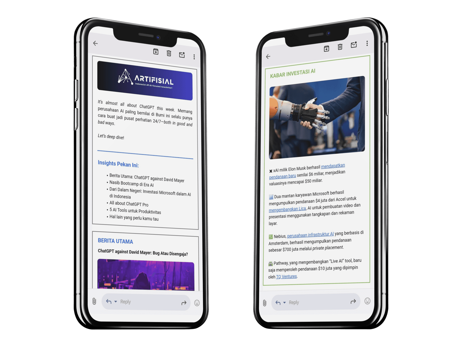 Artifisial Newsletter Subscribe